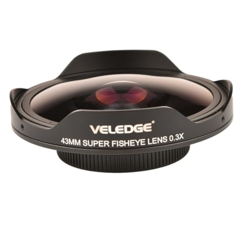 Adaptador de lente ojo de pez de 37 mm 0.3X ultra gran angular HD para móvil y cámara DSLR 3