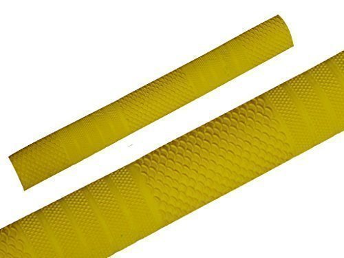 Cricket Bat Rubber Grips Non Slip Replacement Handle Grip Professional Design (Yellow)