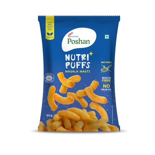 Acme Poshan Nutri+ Protein Puffs Masala Masti | Healthy Snack | H...