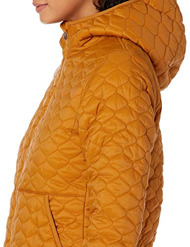 Amazon Essentials Damen Leichter wasserabweisender Sherpa-Futter Kapuzenpuffer Camel, Größe S