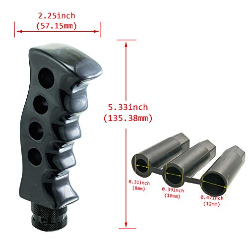 Abfer Handle Grip Shift Knob Unique Gear Stick Shifter Knob Replacement Shifting Head Lever For Manual Automatic Vehicle Truck (Black) #TOP1