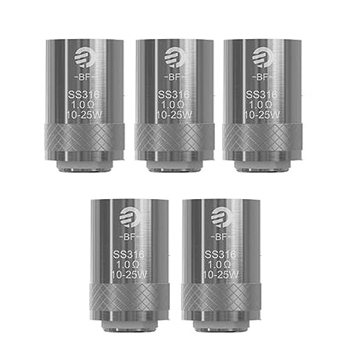 �y���K�i�z�W���C�e�b�N eGo AIO/Cubis �R�C�� BF SS316 0.6ohm 1.0ohm 1.5ohm �d�q�^�o�R �����p�R�C�� �A�g�}�C�U�[�w�b�h �x�C�v �t���� ���L�b�h�Ȃ� �j�R�`���t���[�i1.0ohm 5�j