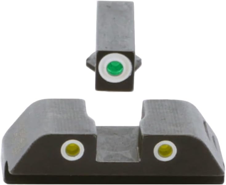 AMERIGLO Classic Series Easily Visible Tritium 3 Dot Night Sight Set - Compatible with Glock Gen 5 9mm/.40, Fits MOS Slide