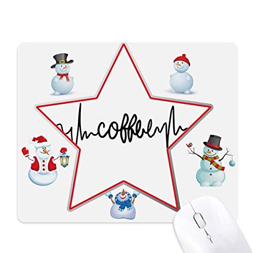 Tapis de souris étoile et bonhomme de neige style café cocooning