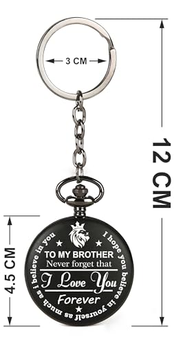 Image of Vintage Gandhi Style Pocket Watch with Engraved Designs & Messages Royal Black Analog for Men Women & Kids Includes Key Ring for car or Bike Keys Ideal Gift