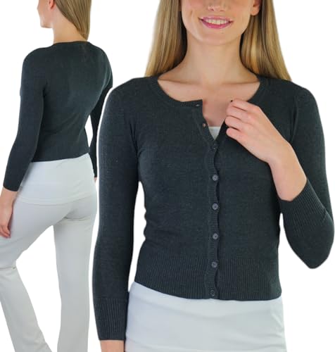 Image of ToBeInStyle Women's Long Sleeve Button Down V-Neck Cardigan