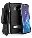 Encased Galaxy S10 Plus Belt Case with Kickstand (2019 Slimline Series) Ultra Thin Cover w/Rotating Holster Clip (for Samsung Galaxy S10+) Black
