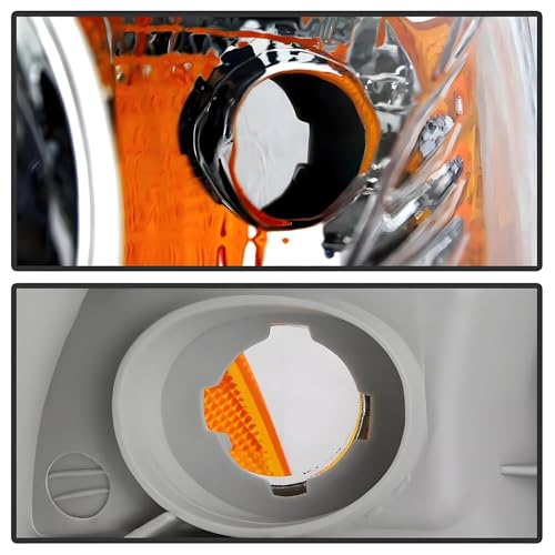 2PCS OE Style Headlight Assembly Set For 2003 2004 2005 2006 2007 2008 Toyota Corolla CE LE S Sedan Replacement Front Headlamps Chrome Housing Amber Reflector Driver and Passenger Side by Aresparts - Image 8