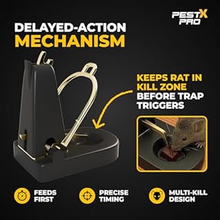 Pest-X Pro Executioner Heavy Duty Rat Traps That Kill Instantly - Powerful Instant Kill Rodent Control Solution for Indoors & Outdoors - Large Rat Trap for Fast, Humane Elimination