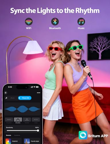 Image of Smart Light Bulbs, Work with Alexa & Google Assistant, 9W LED Light Bulbs Color Changing RGBTW Dimmable, 2.4GHz WiFi Bluetooth Smart Bulb 60W Equivalent, APP Control, A19, E26, 800LM, 2 Packs