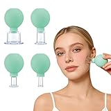 4 Sizes Facial Cupping Massage Set, Soft Silicone...