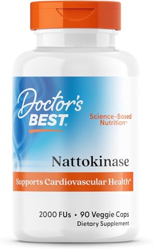 Doctors Best Nattokinase 2000 FU Supplement for Men & Women - Supports Blood Flow Heart Health & Healthy Circulation Nattokinase Enzyme Sourced from Japanese Natto Capsule Form - 90 Veg Caps
