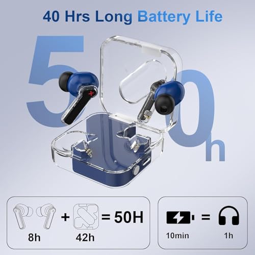 SIXTHGU Ai V700 Translation Earbuds Real Time, 164 Language Translator Earbuds, Audifonos Traductores Inglés Español, 48H AI Ear Buds Translator Device Translating Earbuds for Business, Travel (Blue) — view 3