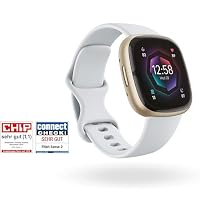 Google Fitbit Sense 2 – Smartwatch Damen / Herren – Fitnessuhr mit integriertem GPS und Telefonfunktion – Fitness-Tracking mit Stressmanagement, EKG und Schlafanalyse – kompatibel mit Android/iOS – Ansicht 2