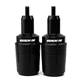 MOWOK For Suzuki GSX-S750 GSX-S1000 GSXS 750 1000 GSXS750 GSXS1000 Motorcycle Accessories CNC Aluminum No Cut Kits Falling Crash Protector Guards Frame Sliders (Black)