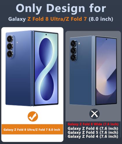 Image of FNTCASE for Samsung Galaxy Z-Fold-8-Ultra Case: for Z Fold 7 Phone Cases with Hinge Protection & Screen Protector Magnetic Clear Cell Cover Anti Yellowing Rugged Shockproof Protective Bumper(A-Clear)