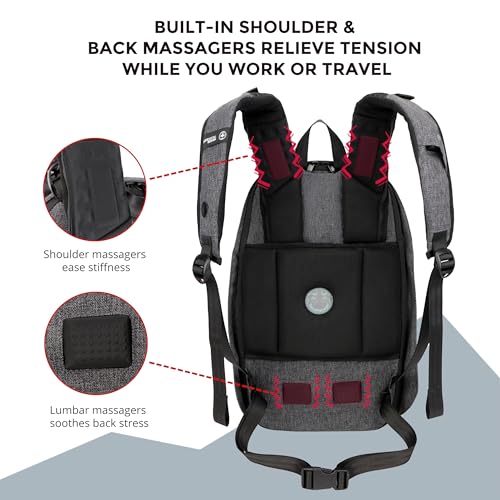 Swissdigital Design Men's Massage Travel Backpack, USB Charging Port Large Capacity Laptop Backpack Suitable for Business Work, Grey | COSMO 3.02