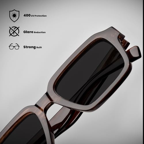 Image of SAM AND MARSHALL TROY Sunglasses I 400UV Protection I Rectangle Shape Sunglass I Men & Women