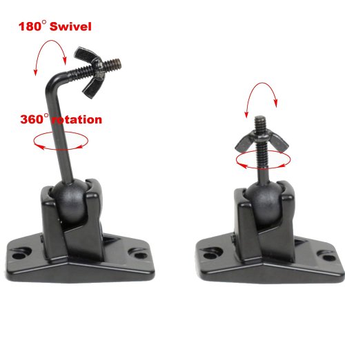 Videosecu 5 Black Universal Satellite And Audio Speaker Mount Bracket For Wall Or Ceiling Ms40B5 Wm6 #TOP2