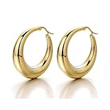 [Joy Harmony] ピアス レディース フープピアス 大きめ フープ 金属アレルギー対応 18k チャンキー ゴールド