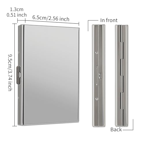 Image of Stainless Steel Credit Card Wallet RFID Blocking Metal Case Pocket Business Card Holder for Women and Men