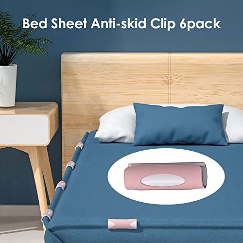 fantaxi Suportes de pinças de lençol de cama 6 pack Prendedores de lençóis multifuncionais Clipes de