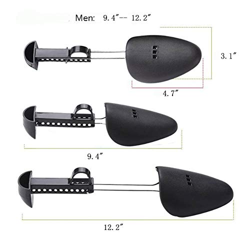 Wajj 2 Pairs Plastic Shoe Tree Stretcher Shaper For Men Adjustable Length Shoes Holder Shaper Support(Black Men) #TOP1