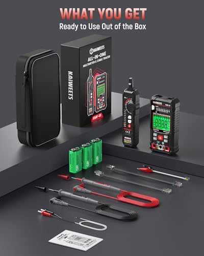 KAIWEETS 3-in-1 Digital Multimeter, NCV Detector & RJ45/RJ11 Cable Tester Kit - image 7