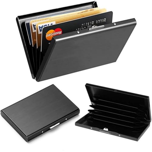 Premium RFID Blocking Wallet,Men's or Ladies' Credit card wallet，Aluminum Card Holder，Minimalism，6 Card Capacity | Cash Slot4