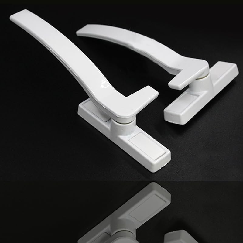 window handle， 1 Pair White Replacement Window Handles Hand Zinc Alloy Hardware Door Handle