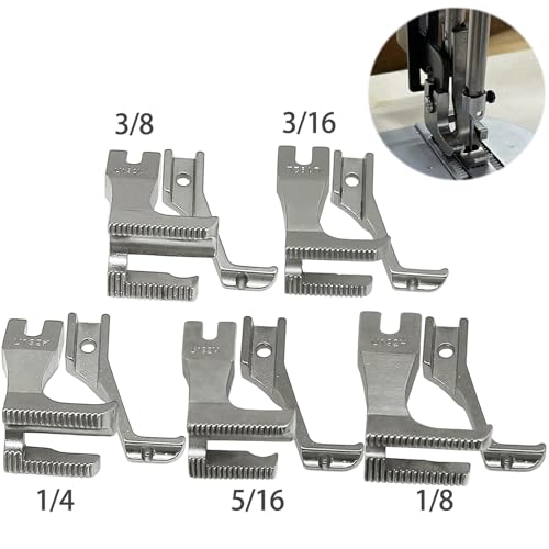 Set 5 Pies Piping Foot Compatible JUKI DU-141 DU-1181 miniatura 2