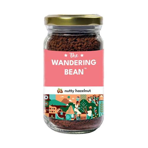 Image of The Wandering Bean Combo Pack Flavored Instant Coffee (Hazelnut + Caramel+ French Vanilla+ Cappuccino) Combo of (4x60g)