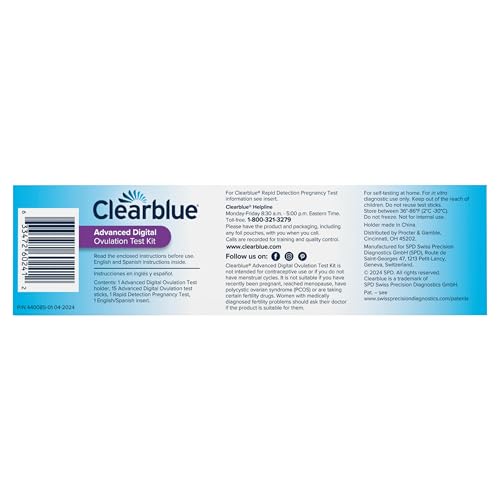 clearblue advanced digital ovulation test kit 16 ct
