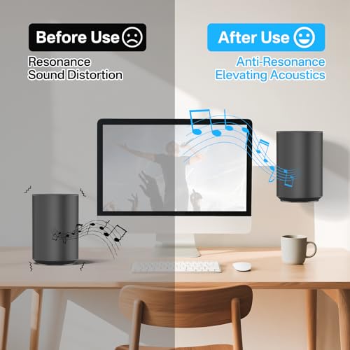 Image of Heavy-Duty Speaker Wall Mount and Ceiling Speaker Mount for Sonos Era 100 Wireless Speaker Mount,Tilt & Swivel Adjustable Mount or Sonos Era 100 Speaker with Hardware Kit - 2 Pack, Black