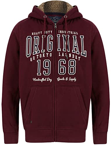 Tokyo Laundry Artof Sweat à capuche zippé pour homme avec capuche doublée en polaire, Vinetasting, L Cover