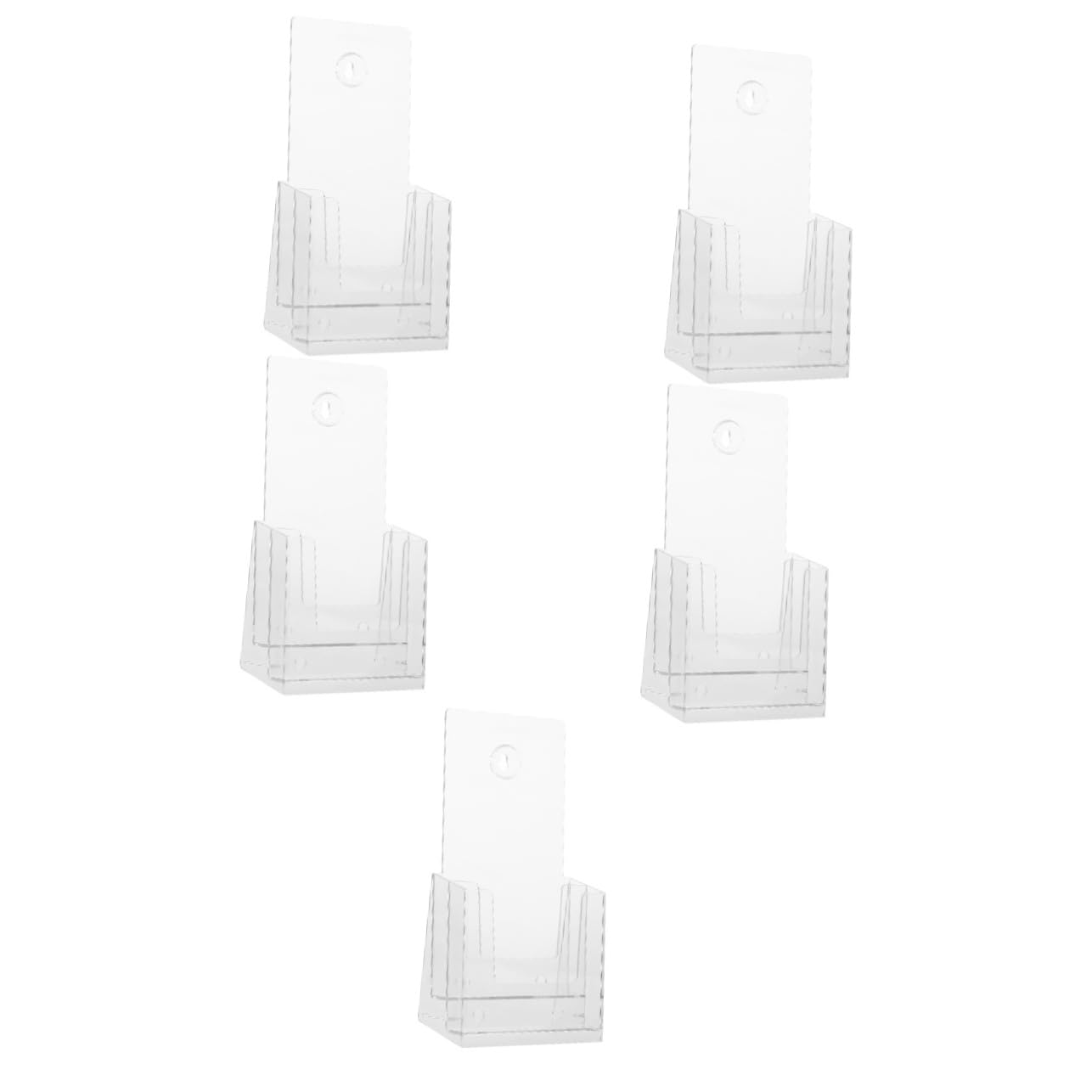 Artibetter 5 Piezas Soporte Folletos Acrílico Transparente de Pared y Escritorio Organizador de Literatura Multi Oficina y Estudio