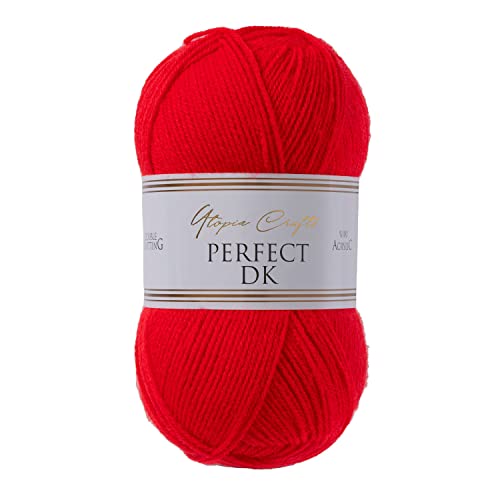 Utopia Crafts DK Double Knitting Yarn 100g (Scarlet)