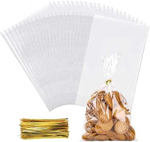 VEYLIN Sacchetti Cellophane Halloween 250 Pezzi | 5 Disegni 10x10 Cm Autoadesivi Per Dolcetti - 4