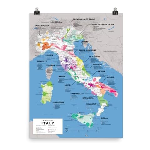 Wine Folly - Italy Wine Map 2nd Edition Printed Poster Cover