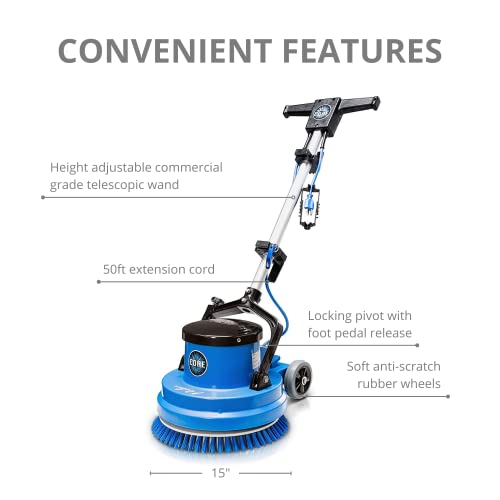 Prolux Core Heavy Duty Single Pad Commercial Polisher Floor Buffer Machine Scrubber (15 Inch Commercial Duty) #TOP1