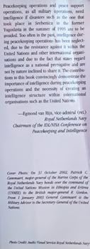 Hardcover Peacekeeping Intelligence: Emerging Concepts for the Future Book