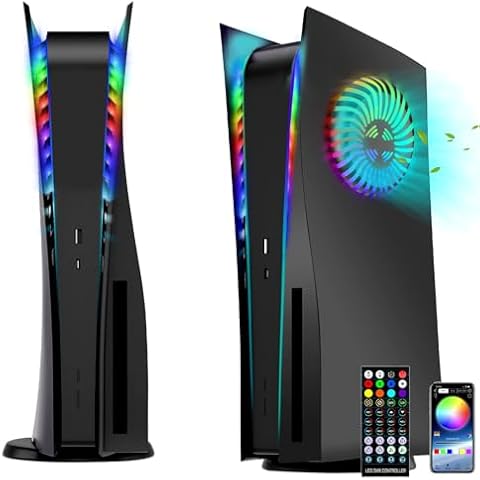 Megadream PS5 Faceplates with LED Lights Cover