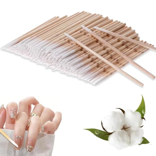 1000 bastoncini di cotone, applicatori con punta in cotone, bastoncini di cotone per sopracciglia, tatuaggi, bellezza, trucco, cuciture per unghie, per raccogliere lo sporco