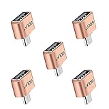 Micro USB Adapter, Joyshare Micro USB to USB OTG Adapter - Micro USB Male OTG to USB Female Adapter – Gold – Pack of 5