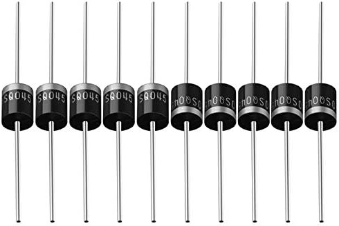 30 Pieces Schottky Diodes, 10SQ045 10A 45V Silicon Diode Barrier Rectifier Diode Electronic Components for Solar Panel (6CM, Black)