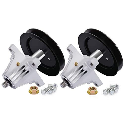 YiaChuii 918-04822A 918-04822B 618-04822 918-04889 Spindle Assembly - Replace for MTD Troy-Bilt Craftsman Cub Cadet 30in Mini Riders and 42 inch Zero-Turn Mowers Deck - with Blade Nut 2 Pack