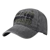 URTAODFE Los Angeles Hat Washed Vintage Cotton Baseball Cap Dad Hat Sun Hat Men Women, Army green, L
