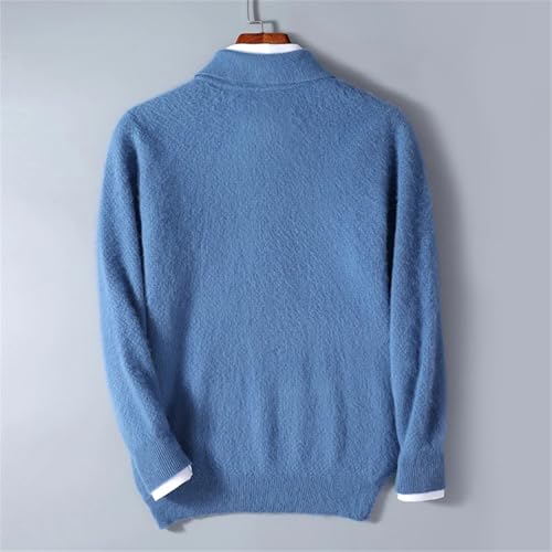 Dcvmvmn Men's Winter Cashmere Knitted Sweater Casual Business Thick Warm Long Sleeved Pullovers Beige2