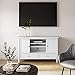 SIMPLIHOME Warm Shaker SOLID WOOD Universal TV Media Stand, 47 inch Wide, Transitional, Living Room Entertainment Center, Storage Cabinet, for Flat Screen TVs up to 55 inches in White