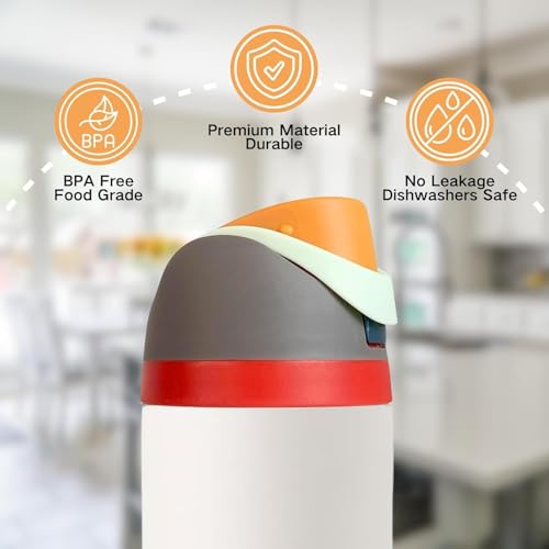 Image of KELVEE FreeSip Water Tumbler with Leak Proof Lid & Straw Insulated Stainless Steel 800ml, Reusable BPA-Free Leak-Proof Sipper for Sports, Office, School, Travel (Ivory)